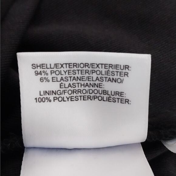 NWOT! ANNE KLEIN! GOLD LOGO WAIST BLACK DRAPEY STRETCH ONESIE, JUMPSUIT! SZ 10 - Picture 11 of 12